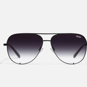 Quay x Desi High Key Sunglasses 62 mm Oversized Aviator Sunnies - Quay Australia